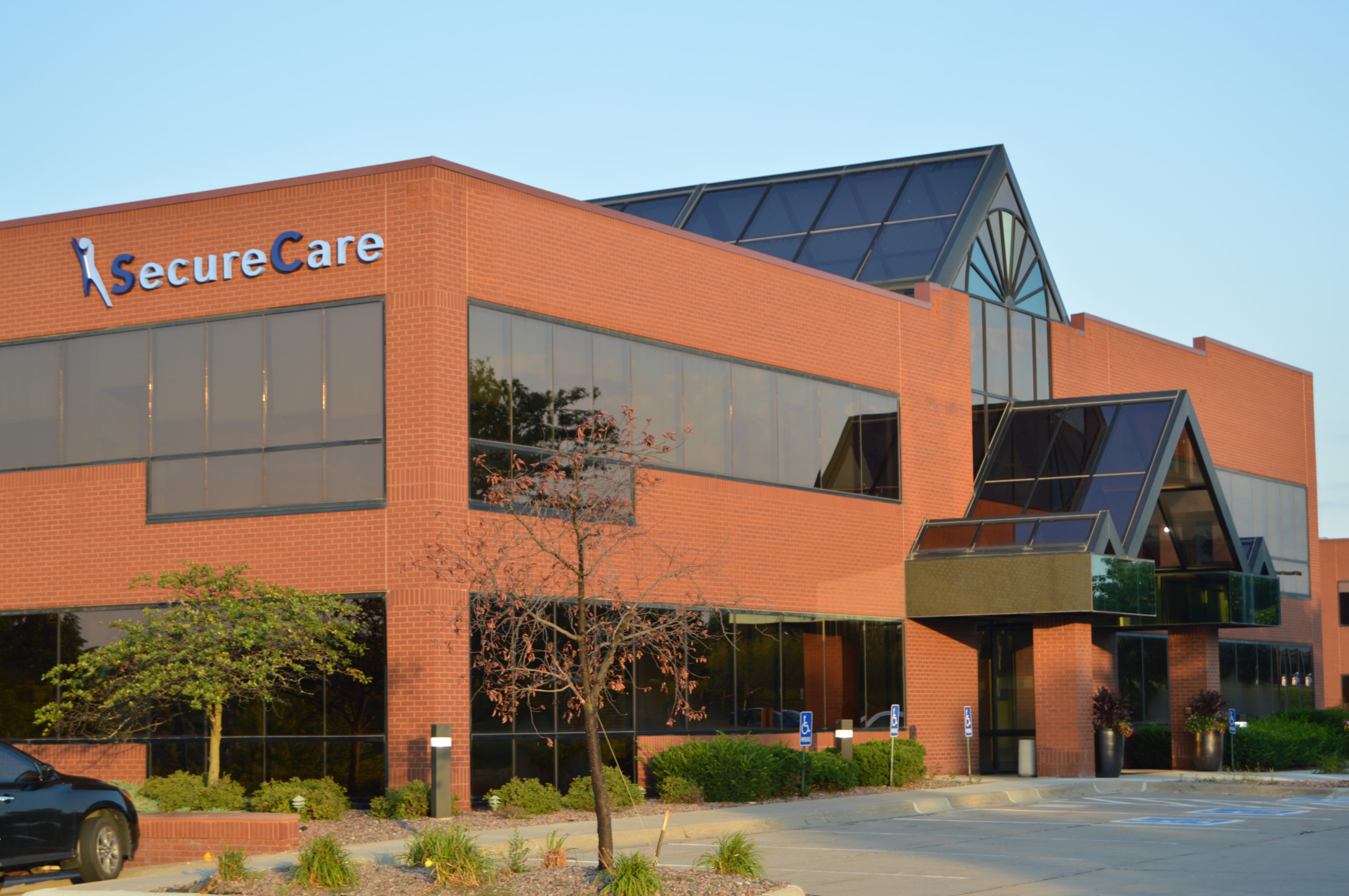 SCC Building with logo SecureCare Office Location Photo